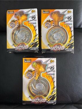 NEW 3 set Yellow Flashing Dragon Yo-Yo for Kids - Unbranded